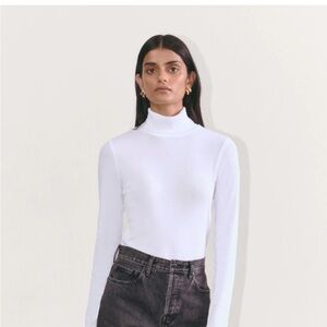 Everlane Lux Rib White Turtleneck